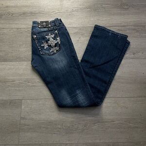 Miss me boot cut low rise jeans